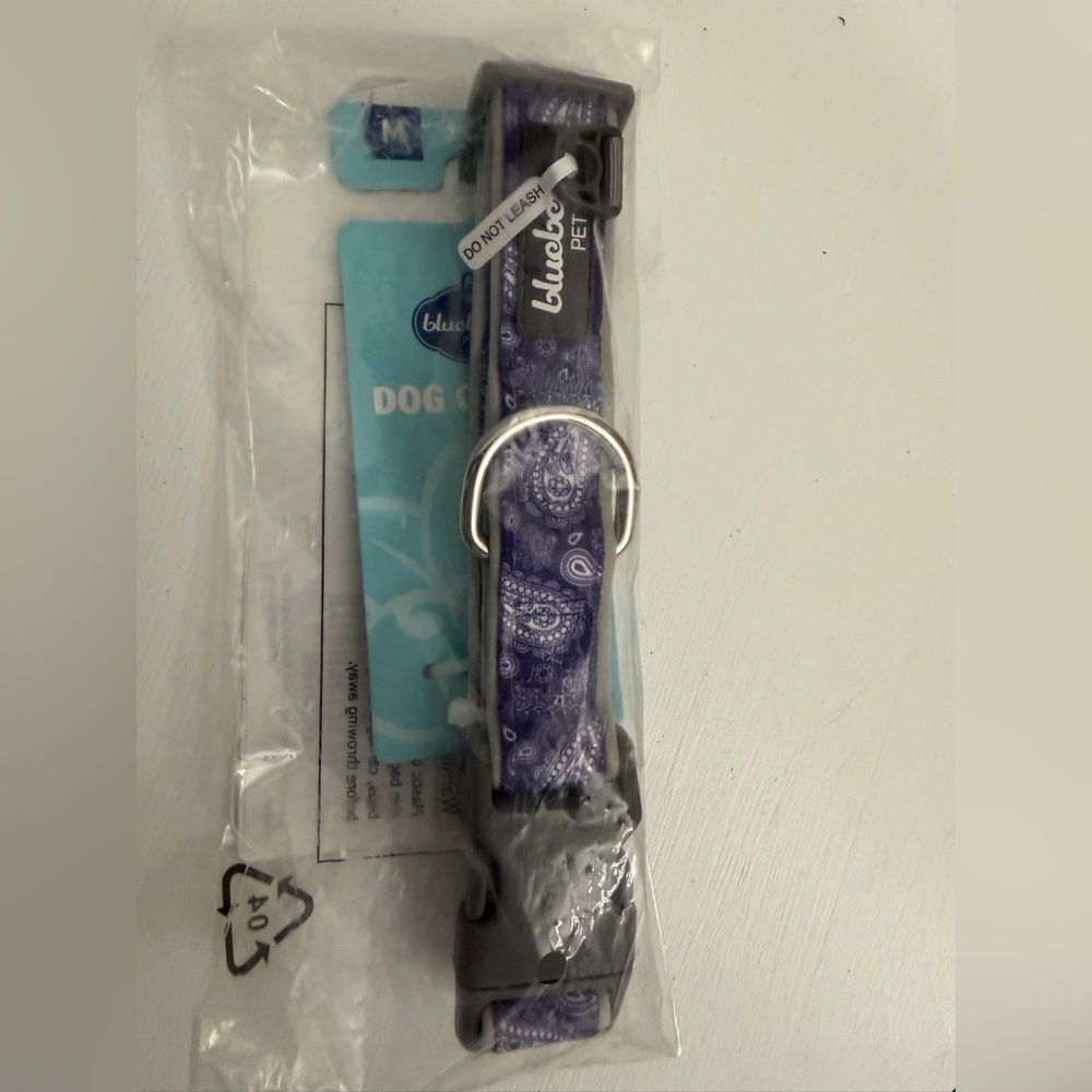 Blueberry Pet Purple Paisley Dog Collar